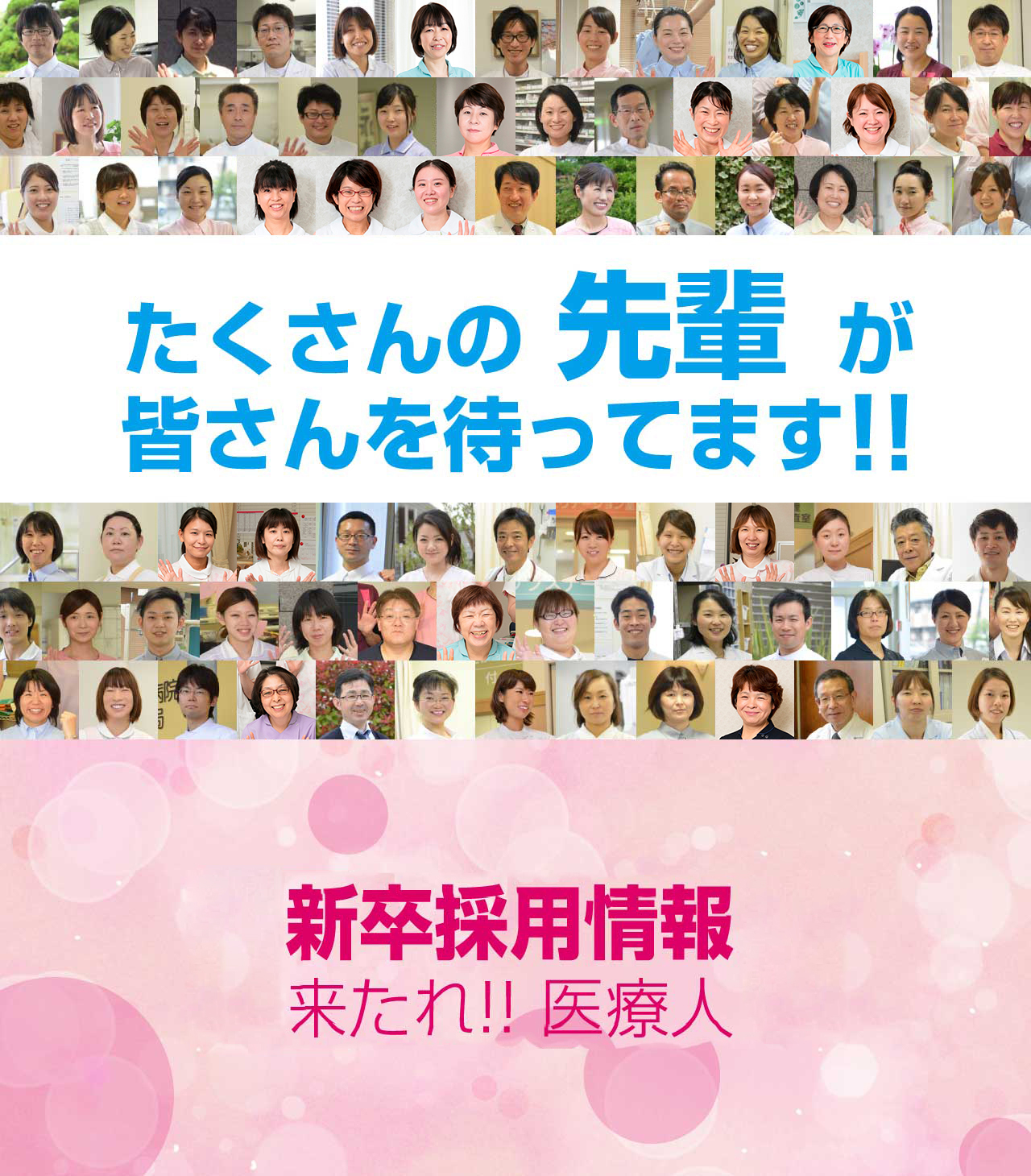 たくさんの先輩が皆さんを待ってます!!