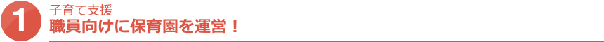職員向けに保育園を運営!