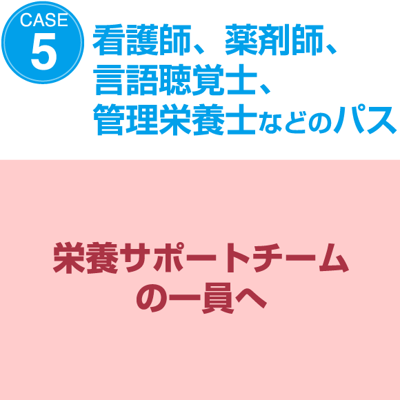 CASE5 看護師、薬剤師、言語聴覚士、管理栄養士などのパス