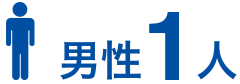 男性1人